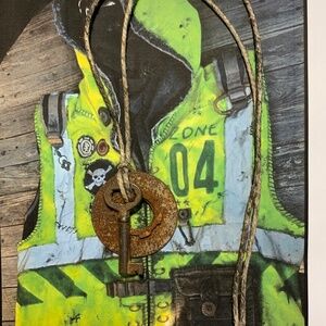 Post apocalyptic style industrial hardware necklace